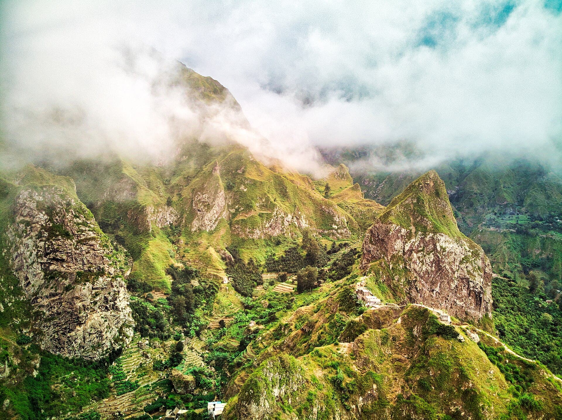 Les crêtes de la vallée de Paul, sur l’île de Santo Antão au Cap-Vert